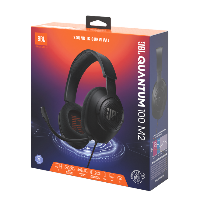 JBL Quantum 100M2 - Black - Wired over-ear gaming headset with detachable mic and mute option - Detailshot 15 image number null